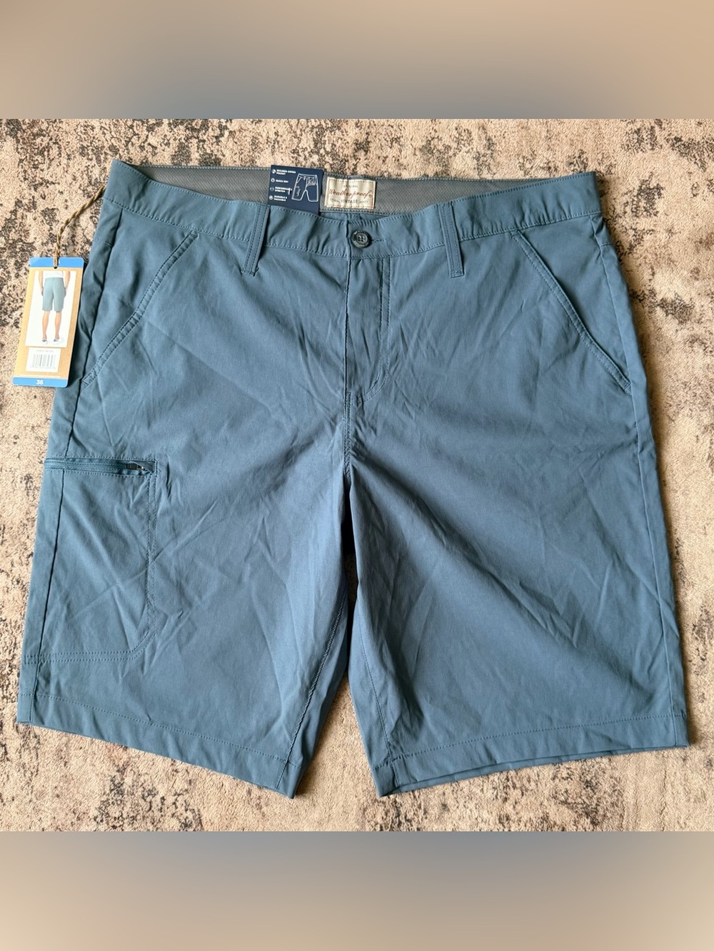 Weatherproof Men's Slate Blue Cargo Shorts
